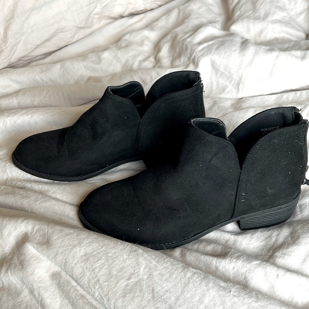 Black ankle booties